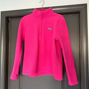Vineyard Vines Barbie pink fleece quarter zip jacket